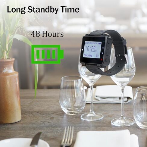 Retekess TD113 Restaurant Server Pagers, Waitress Pager System, 262ft, Adjustable Volume, Touch Screen, 10 4-Key Waterproof Call Buttons for Restaurant, Waiter, Customer in Saudi Arabia
