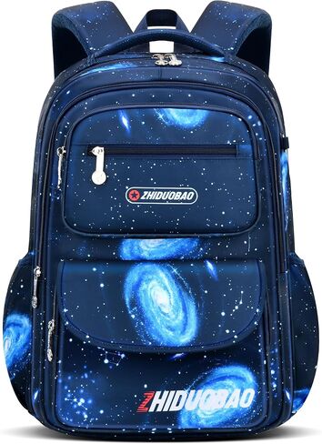 Primary School schoolbag with starry sky pattern For Boys, Large Capacity and Lightweight, Waterproof And Durable, Suitable for children aged 6-12 ， Casual Children's Bag in Saudi Arabia