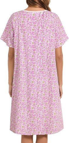 AVIIER 100% Cotton Hospital Gowns for Women Open Back Adaptive Clothing Nightgown Post Shoulder Surgery Patient Gown in Kuwait