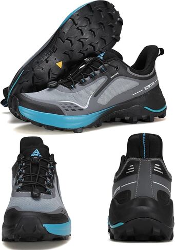 HUMTTO Men's Hiking Sneakers Quick Lace Lightweight Trail Running Shoes Breathable Outdoor Walking Shoes in Kuwait