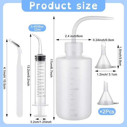 Teenyyou 5 Pcs Snow Globe Tumbler Supplies for Glitter Snow Globe DIY Contains Plastic Squeeze Bottle Small Funnel Tweezers Bent Syringe for Cup Making Supplies in Saudi Arabia