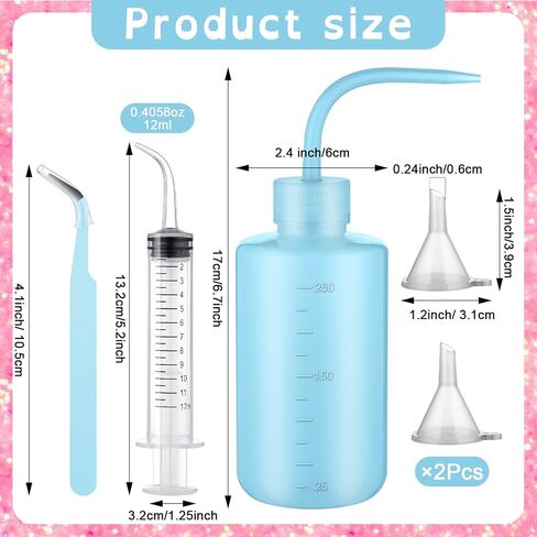 Teenyyou 5 Pcs Snow Globe Tumbler Supplies for Glitter Snow Globe DIY Contains Plastic Squeeze Bottle Small Funnel Tweezers Bent Syringe for Cup Making Supplies in Saudi Arabia