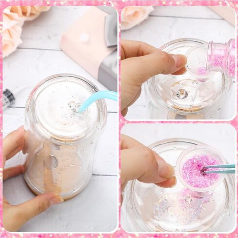 Teenyyou 5 Pcs Snow Globe Tumbler Supplies for Glitter Snow Globe DIY Contains Plastic Squeeze Bottle Small Funnel Tweezers Bent Syringe for Cup Making Supplies in Saudi Arabia