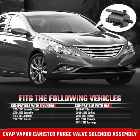 28910-25100 Fuel Vapor Canister Purge Valve 2891025100 for Hyundai Santa Fe 2010-2018 Tucson 10-15 Genesis 10-14 Sonata 06-14 Kia Forte5 replaces 911676 460096 2M1281 2283745 in Saudi Arabia