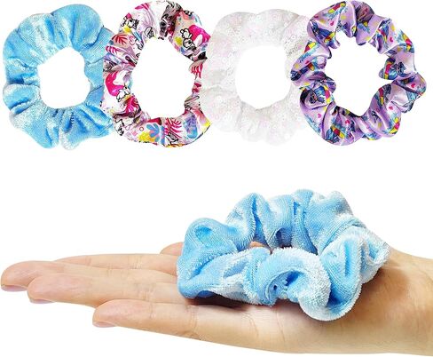 LUV HER Lilo & Stitch Hair Accessory 5 Pcs Set - 1 Regular 9 inch Stitch Hairbrush & 4 Scrunchies - Detangling Brush - Elastic Hair Ties Ropes for Girls, Ages 3+ in Saudi Arabia