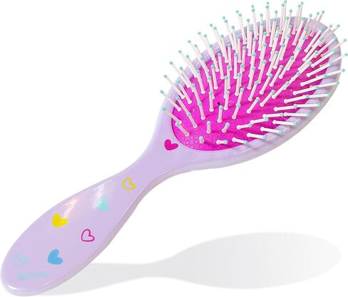 LUV HER Lilo & Stitch Hair Accessory 5 Pcs Set - 1 Regular 9 inch Stitch Hairbrush & 4 Scrunchies - Detangling Brush - Elastic Hair Ties Ropes for Girls, Ages 3+ in Saudi Arabia