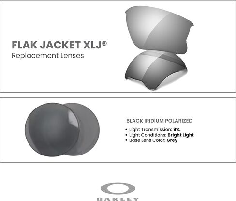 Oakley Original Flak Jacket XLJ OO9009 Replacement Lenses For Men For Women + BUNDLE with Designer iWear Care Kit in Kuwait