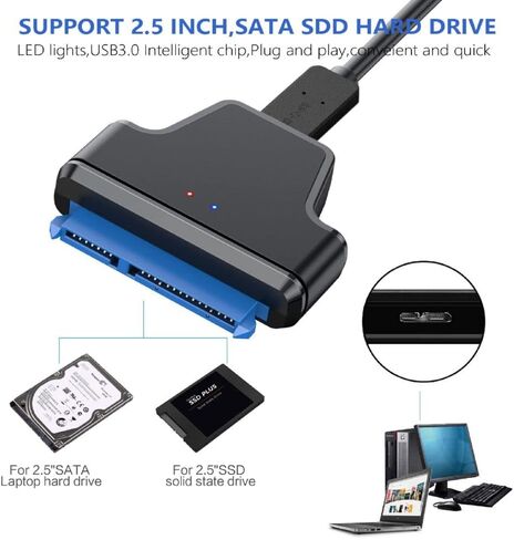 Cablecc USB 2.0 كومبو طاقة مزدوجة 12 فولت و5 فولت eSATAp Power ESATA إلى 22Pin كابل SATA لمحرك الأقراص الصلبة 2.5 بوصة 3.5 بوصة 50 سم in Saudi Arabia