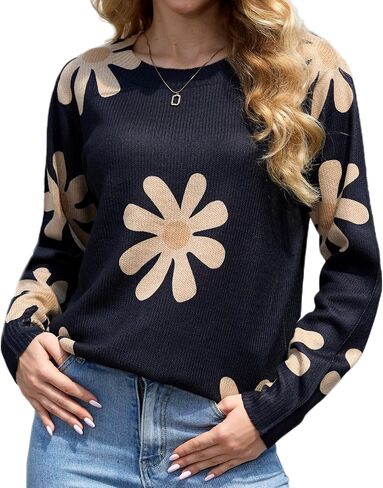 Women's Crewneck Long Sleeve Sweatshirts Fashion Spring Pullover Sweater Top 2025 Winter Causal Trendy Outfits in Saudi Arabia