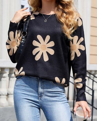 Women's Crewneck Long Sleeve Sweatshirts Fashion Spring Pullover Sweater Top 2025 Winter Causal Trendy Outfits in Saudi Arabia