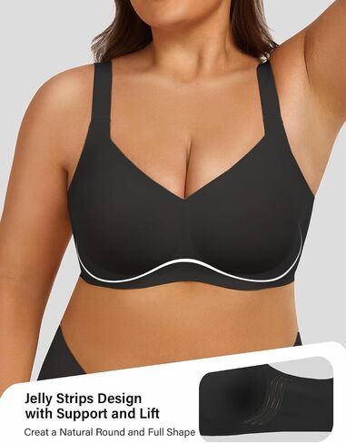 Wireless Bras for Women Full Coverage No Underwire Push Up Supportive Bra Comfortable Everyday T-Shirt Bra in Saudi Arabia