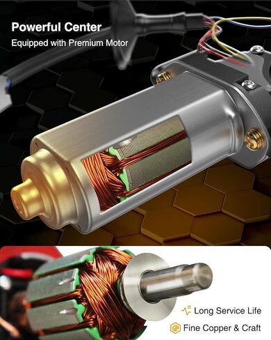 A-Premium Power Electric Window Regulator with Motor Compatible with PT Cruiser 2006-2010 Rear Passenger Side in Kuwait