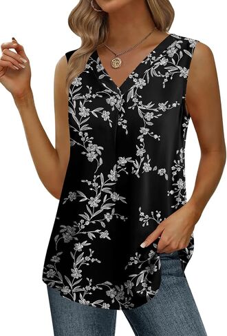 Yincro Womens Summer Dressy Chiffon Blouses V Neck Ruffle Short Sleeve Casual Tunic Tops in Saudi Arabia