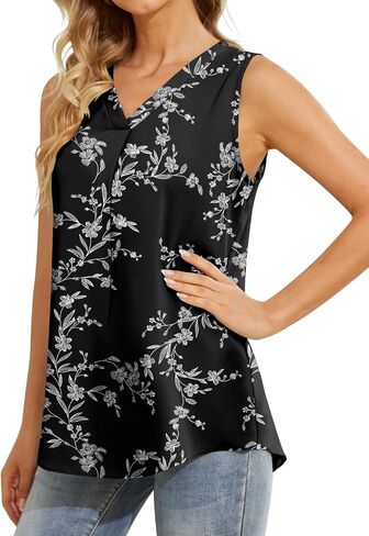 Yincro Womens Summer Dressy Chiffon Blouses V Neck Ruffle Short Sleeve Casual Tunic Tops in Saudi Arabia