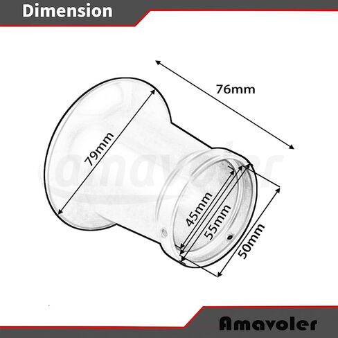 50 ملم كربورات هواء مرشح البوق مسار مسار القمر CNC سبيكة CNC مناسبة ل PE VM 21mm ، 24mm ، 26 مم ، 28 مم ، 30 مم ، لهوندا ياماها كاواساكي ATV الدراجة الترابية كوب كوب كوب من القرن. (أسود) in Saudi Arabia