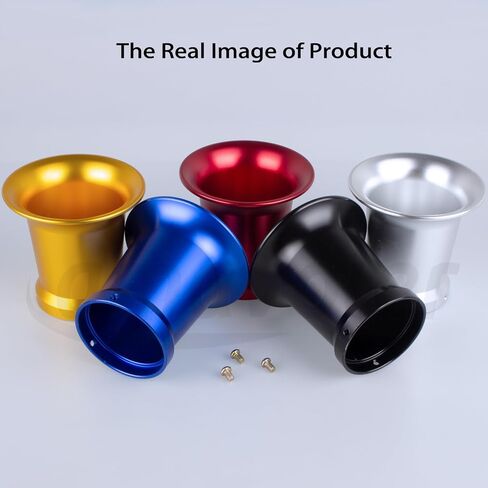 50 ملم كربورات هواء مرشح البوق مسار مسار القمر CNC سبيكة CNC مناسبة ل PE VM 21mm ، 24mm ، 26 مم ، 28 مم ، 30 مم ، لهوندا ياماها كاواساكي ATV الدراجة الترابية كوب كوب كوب من القرن. (أسود) in Saudi Arabia