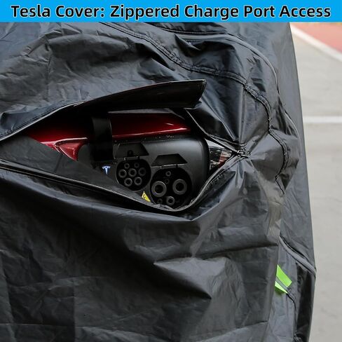 Tesla Model Y Car Cover 2020-2025 Custom Fit with Soft Fleece Lining | 4-in-1 Waterproof Windproof Snowproof UV Protection | Scratch-Resistant Interior | Heavy-Duty All-Season Indoor/Outdoor Cover in Kuwait