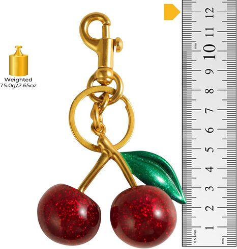 Cherry Bag Charm Purse Handbag Charm Cherry Car Accessories KeyChain Gift for Women Mothers Day Christmas Valentine in Saudi Arabia
