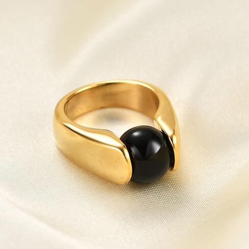 Stainless Steel Fashion Moonstone Rings For Womens Handmade Victorian Rings Gem Ring Party Wedding Gift For Woman in Saudi Arabia
