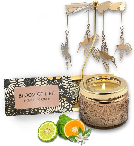 Rotatable Scented Candle gifts for mom, and sister birthday gifts, Butterfly & Hummingbird Designs, Unique Birthday Presents for Women (Butterfly, Radiant Bloom: Neroli + Bergamot Fusion) in Saudi Arabia
