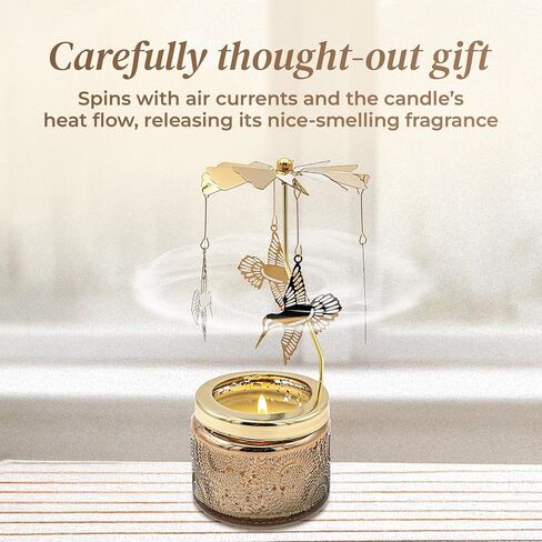 Rotatable Scented Candle gifts for mom, and sister birthday gifts, Butterfly & Hummingbird Designs, Unique Birthday Presents for Women (Butterfly, Radiant Bloom: Neroli + Bergamot Fusion) in Saudi Arabia