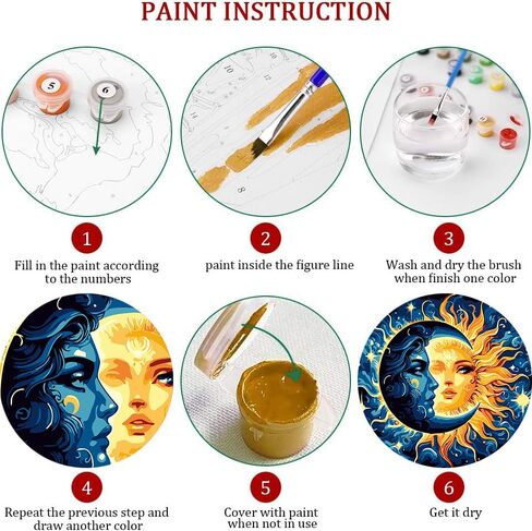 مجموعة الطلاء بالأرقام من Axquilon للبالغين المبتدئين - مجموعات الطلاء حسب الأرقام للبالغين على القماش، مجموعات الطلاء حسب الأرقام السهلة للبالغين - لوازم الرسم الزيتي للهدايا ديكور جدار المنزل 16 × 20 بوصة in Kuwait