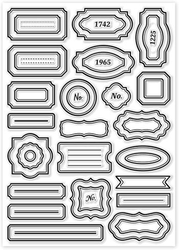 GLOBLELAND ATC Frame Background Clear Stamps for DIY Scrapbooking 11.7x8.3inch Artist Trading Card Silicone Clear Stamp Seals for Cards Making Photo Album Journal Home Decoration in Saudi Arabia