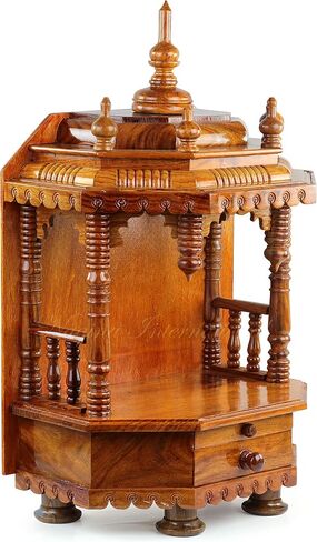Nagina International Premium Hand Made Temple | Indian Mandir | Sheesham Wooden Madir (Small Rosewood) in Saudi Arabia