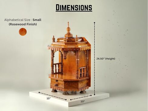 Nagina International Premium Hand Made Temple | Indian Mandir | Sheesham Wooden Madir (Small Rosewood) in Saudi Arabia