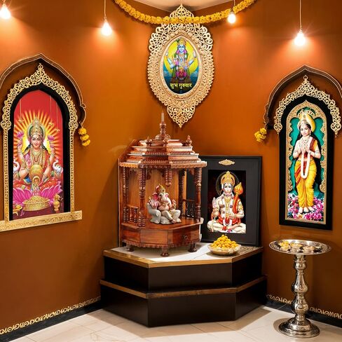 Nagina International Premium Hand Made Temple | Indian Mandir | Sheesham Wooden Madir (Small Rosewood) in Saudi Arabia