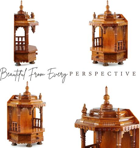 Nagina International Premium Hand Made Temple | Indian Mandir | Sheesham Wooden Madir (Small Rosewood) in Saudi Arabia