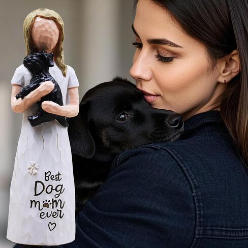 Dog Mom Gifts for Women, Dog Lovers Gifts for Women, Loss of Pet Sympathy Gift Dogs, Dogs Figurines, Golden Retriever Statue, Sculpted Hand-Painted Figurine (Brown) in Kuwait