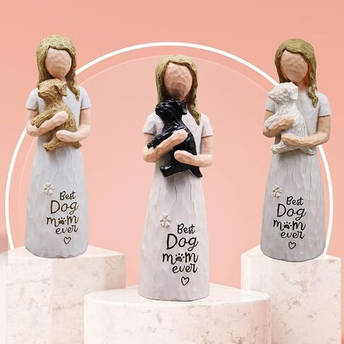 Dog Mom Gifts for Women, Dog Lovers Gifts for Women, Loss of Pet Sympathy Gift Dogs, Dogs Figurines, Golden Retriever Statue, Sculpted Hand-Painted Figurine (Brown) in Kuwait