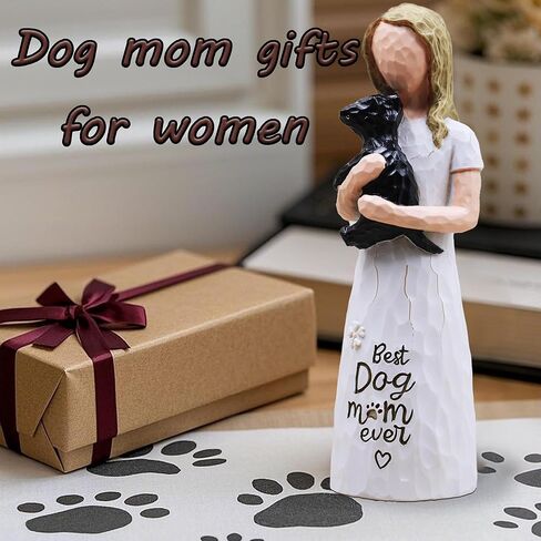 Dog Mom Gifts for Women, Dog Lovers Gifts for Women, Loss of Pet Sympathy Gift Dogs, Dogs Figurines, Golden Retriever Statue, Sculpted Hand-Painted Figurine (Brown) in Kuwait