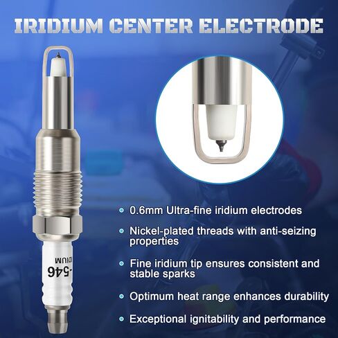 Iridium Spark Plugs 8 Pack SP515 SP546 Compatible with 2004 2005 2006 2007 2008 Ford F150 5.4 Expedition Explorer Mustang F250 F350 F450 & Lincoln Mark LT Navigator & Mercury Mountaineer V8 4.6L 5.4L in Saudi Arabia