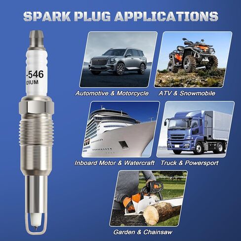 Iridium Spark Plugs 8 Pack SP515 SP546 Compatible with 2004 2005 2006 2007 2008 Ford F150 5.4 Expedition Explorer Mustang F250 F350 F450 & Lincoln Mark LT Navigator & Mercury Mountaineer V8 4.6L 5.4L in Saudi Arabia