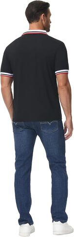 ZITY Mens Polo Shirts Casual Classic Short Sleeve Contrast Collar Polo T Shirts Moisture Wicking Golf Shirt in Saudi Arabia