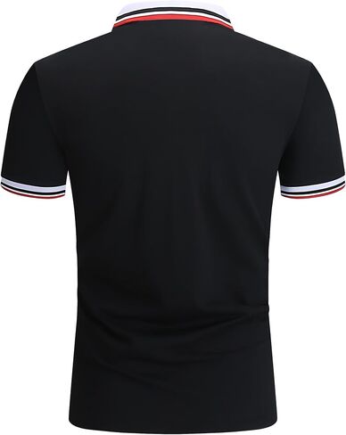 ZITY Mens Polo Shirts Casual Classic Short Sleeve Contrast Collar Polo T Shirts Moisture Wicking Golf Shirt in Saudi Arabia