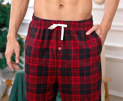 U2SKIIN 2 Pack Mens سراويل Pajama الصوف ، وترتفع صالة PJ دافئة للرجال مع جيوب ناعمة in Saudi Arabia