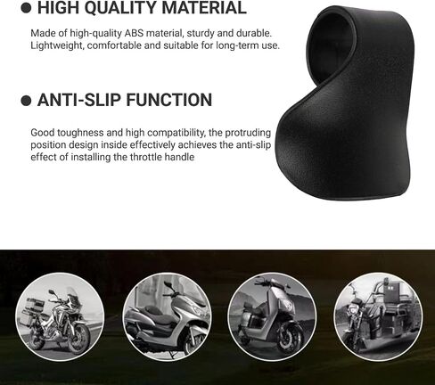 Throttle Mounted Motorcycle Cruise Assist, 2 PCS Cruise Assist Handle, Handlebar Oil Control Rocker Bracket Accelerator Assist, Universal for Most Motorcycles, Scooters (Carbon Fiber Black) in Saudi Arabia