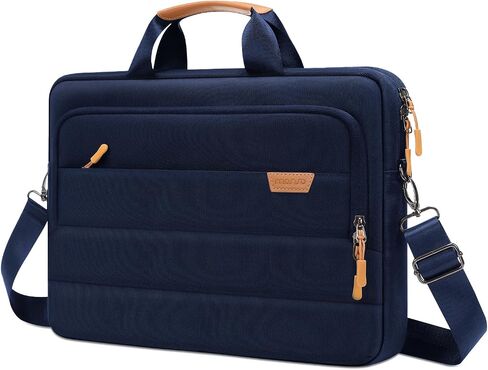 MOSISO Laptop Shoulder Messenger Bag, 15-15.6 inch Computer Bag Compatible with MacBook Pro 16 inch, HP, Dell, Lenovo, Asus Notebook, Briefcase with Front Rectangle & Horizontal Pockets & Belt, Black in Saudi Arabia