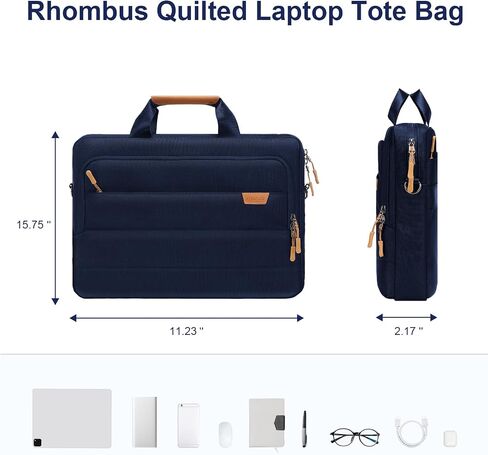 MOSISO Laptop Shoulder Messenger Bag, 15-15.6 inch Computer Bag Compatible with MacBook Pro 16 inch, HP, Dell, Lenovo, Asus Notebook, Briefcase with Front Rectangle & Horizontal Pockets & Belt, Black in Saudi Arabia