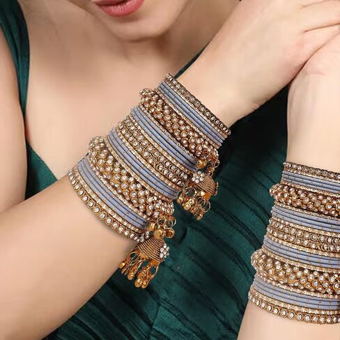 Indian Ethnic Partywear Handmade Bangles – Elegant Jewelry for Women, Perfect for Weddings, Festivals, and Everyday Wear in Saudi Arabia