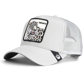 Goorin Bros. The Farm Unisex Original Adjustable Snapback Trucker Hat, Grey (The Menace Snow Leopard), One Size
