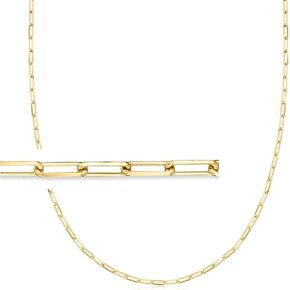 Ross-Simons 2.5mm 18kt Gold Over Sterling Paper Clip Link Necklace