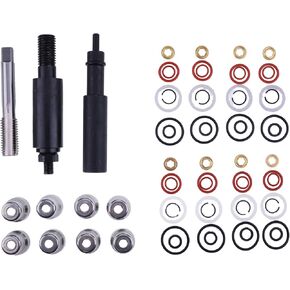 Bluesunsolar Fuelectulector Sleeve Sleeve Sleeve Prowing ومجموعة المثبتات مع الكؤوس واستبدال الحلقات O Ford 6.0L Engines 2003-2010