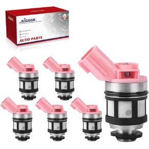 6PCS Fuel Injectors 1 Hole Compatible with Infiniti QX4 Nissan Pathfinder Quest Frontier Xterra 3.3L Mercury Villager Replace# 166001800 842-18124 ‎‎‎‎‎166001801 166009S200 166001B000 10851N