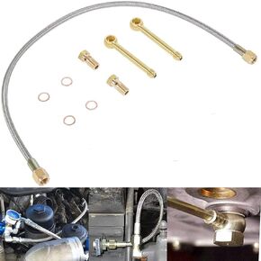 Fuel Line Crossover Injector Saver Kit Compatible for 2010 Ford Powerstroke 6.0L & Navistar VT365