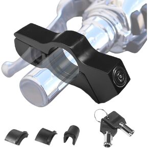 Motorcycle Lock, Heavy Duty Anti-Theft Brake Lock with Adjustable Handlebar Grip, Universal Fit for Motorcycle Motor Bike, Motorcycle Accessories (Red)