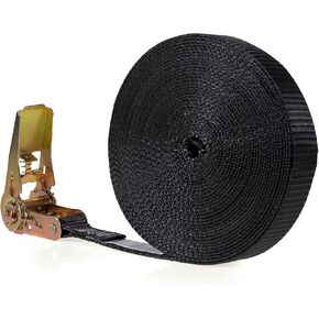 US Cargo Control Endless Ratchet Strap, 1 Inch X 30 Foot Open End Ratchet Strap, Black Endless Ratchet Strap Tie Down for Motorcycles, Cargo, Kayaks, and More, Small Cargo Strap with Ratchet